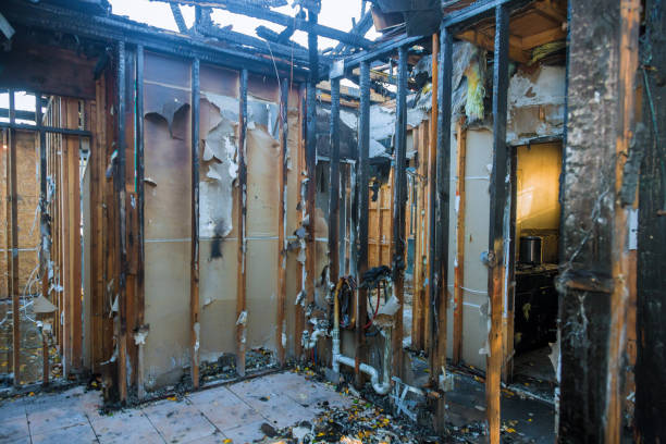 Professional Fire Damage Cleanup technician working in Windsor, NJ